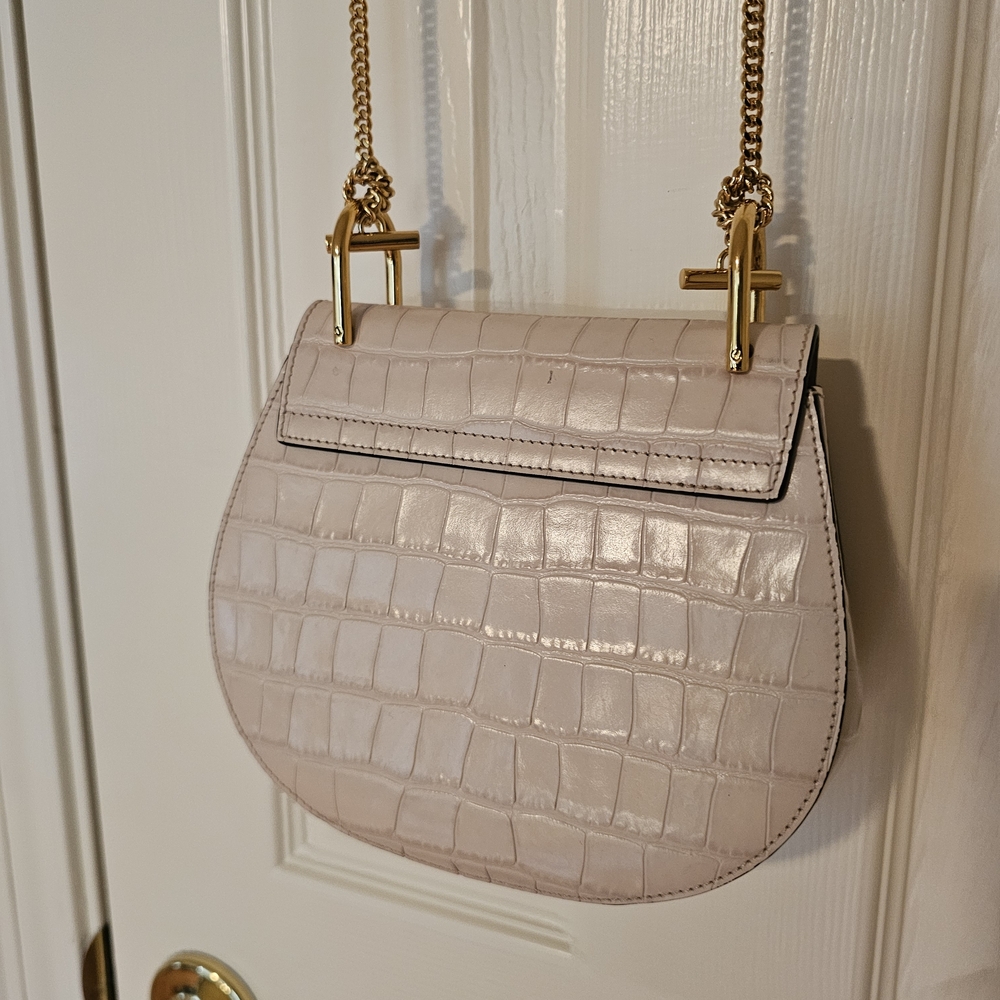 Authentic Chloe Drew Mini Crossbody Bag - Crocodile Embossed Leather - Picture 2 of 7